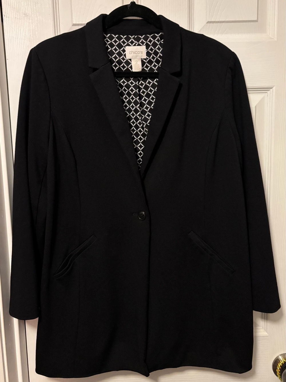 Chico's Black Single-Button Blazer Jacket - Chico’s size 2 (US L)